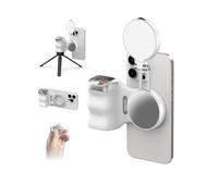 TELESIN Fun Shot Impugnatura Smartphone + TELESIN C03 Magnetica Luce per Selfie (Bianco) Set, Compatibile con iPhone & Android, per Selfie/Fotografia/TikTok/Chiamate Zoom/Video