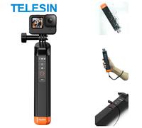 TELESIN Impermeabile Selfie Stick Galleggiabilità Bar Selfie Stick Con Cinghia Da Mano Telecomando Senza Fili Per Gopro Hero 8 9 10 11 12