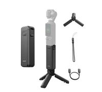 TELESIN Impugnatura Batteria con Treppiede per DJI Osmo Pocket 4P/4/3, Power Grip 5000mAh, autonomia 1,3×, ricarica durante registrazione, grip vlog treppiede portatile per viaggi e riprese outdoor