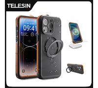 TELESIN IP68 Custodia impermeabile per IPhone 15 15 Pro 15 Pro Max Telefono Copertura a prova di caduta Immersione Subacquea Nuoto Protezione esterna