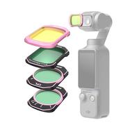 TELESIN Set di filtri Vlog Portrait per DJI Osmo Pocket 4/3 & Xtra Muse - Tonalità Cool Rose e Black Mist 1/4 per un effetto pelle morbida e look cinematografico; filtri magnetici VND ND2-32 e CPL