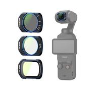 TELESIN Kit Filtri per DJI Osmo Pocket 3 - Filtro ND Variabile VND 2-32, CPL e Black Mist 1/4, Vetro Ottico HD con Rivestimento Multistrato, Accessori per Viaggi, Vlogging e Video Cinematografici