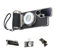 TELESIN Kit Grip Magnetico Master per Samsung Galaxy S26 Ultra, Grip Fotocamera con Batteria 3200mAh, Filtro ND16, Flash 10X con Pre-flash e LED, Ricarica Wireless, Impugnatura Stile DSLR