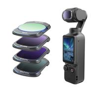 TELESIN Kit montaggio obiettivo magnetico per DJI Osmo Pocket 4/3 & Xtra Muse, confezione da 4 filtri CPL ND16 ND64 ND256