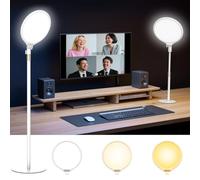 TELESIN Lampada da Scrivania, Luce Anulare Sicura per Gli Occhi da 10,5", Ring Light con Supporto & Timer, 9 Livelli di Luminosità, 3000k-6500K Dimmerabile, per Video, Laptop, Streaming Live, TikTok