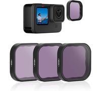 TELESIN Lens Filter ND8 ND16 ND32 Neutral Density Set for GoPro Hero 12 Hero 11 Hero 10 Hero 9 Black Lens Protector for Go Pro 12 11 10 9 Ac
