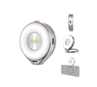 TELESIN Luce Selfie e Flash Magnetica 2-in-1 per iPhone, Ring Light MagSafe 5000 Lux, 2500K-6500K, Luce LED Selfie per Content Creation, Vlogging, TikTok, Video, iPhone e Android, Argento