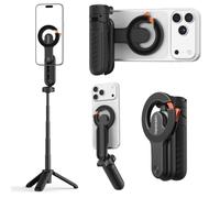 TELESIN Magnetico Mini Bastone per Selfie & Treppiede per IPhone/Android | 4 in 1 Impugnatura per Bastone da Selfie, Mini Treppiede con Telecomando Rimovibile e Moschettone, per Viaggi, Vlog