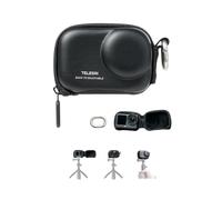 TELESIN Mini Custodia per DJI Osmo Action 6/5 Pro/4/3, Rigida EVA, nero