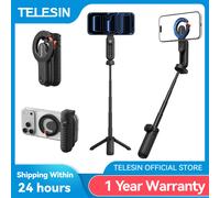 TELESIN Mini Moschettone Magnetico Wireless per Riprese, Telecomando, Impugnatura, Supporto Telefono, Asta Selfie, Treppiede per Smartphone