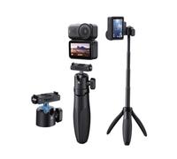 TELESIN Mini Selfie Stick Treppiedi per DJI OSMO Action 6/Nano/Xtra | Testa Sferica 360°, Attacco Magnetico a Sgancio Rapido, Selfie Stick Estendibile, Impugnatura per Vlog