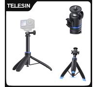 TELESIN Mini treppiede per selfie ad apertura rapida in lega di alluminio per DJI Osmo GoPro Insta360 Action Camera Hand Grip Stand