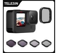 TELESIN 3 Pezzi Filtro a Densità Neutra ND8 ND16 ND32 Compatibile con GoPro Hero 12 Hero 11 Hero 10 Hero 9 Nero- Kit Filtro Obiettivo Protezione Obiettivo per Go Pro 11 10 9 Accessori Fotocamera
