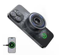 TELESIN Raffreddatore Magnetico per Telefono Pro, Ventola di Raffreddamento Portatile Compatibile con iPhone/Android/iPad, Adatto per TELESIN Supporto Magnetico Collo (Ricarica Wireless)