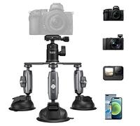 TELESIN Supporto a Ventosa 3 Gambe per Action Cam/Smartphone/DSLR