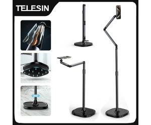 TELESIN Supporto da pavimento magnetico per telefono cellulare Staffa per tablet per trasmissione in diretta a sbalzo Staffa di sollevamento Supporto universale per telefono cellulare