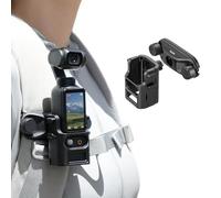 TELESIN Supporto da Zaino per DJI Osmo Pocket 4/3, Clip a Sgancio Rapido con Doppio Sistema di Blocco, Pad in Silicone Antiscivolo, Anti-Graffio, con la Maggior Parte degli Spallacci, Accessorio POV