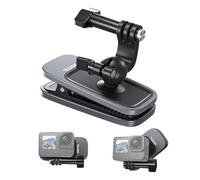 TELESIN Supporto da Zaino Per GoPro Hero 13 12 11 10 9 8 7 6, DJI OSMO Action, Insta360, con Rotazione a 360 Gradi, Attacco per Borsa con Gancio Regolabile Pad J, Fotocamera di Azione Accessori
