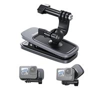 TELESIN Supporto magnetico aggiornato con cinturino per zaino a clip rapida con testa a sfera di rotazione a 360°, POV Snowboard Equitazione Strumenti per Go Pro Hero 13 12 11 10 9 8 DJI Osmo Insta360