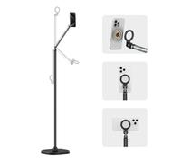 TELESIN Supporto Magnetico da Pavimento per Tablet SE, Supporto da Pavimento per Telefono con 3.4 KG Base Resistente, Altezza Regolabile Flessibile da 57", Compatibile con iPhone & Android, iPad