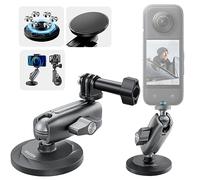 TELESIN Supporto Magnetico per GoPro, DJI Osmo e Insta360, Braccio 360° | Per GoPro HERO 13-5/Max, DJI Action 6 5 Pro/4/3, Pocket e Insta360 X5/X4, braccio magico regolabile per auto e action cam