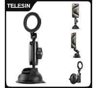 TELESIN Supporto magnetico per telefono per auto Ventosa 360 ° Supporto da auto regolabile per telefono cellulare Iphone HUAWEI SAMSUNG XIAOMI