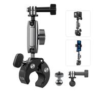 TELESIN Supporto Moto/Bici per Action Cam, Doppia Testa 360°