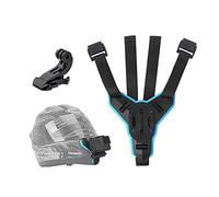 TELESIN Supporto per Casco Moto Mento per GoPro Hero 12/11/10/9/8/7/6/5/4, DJI OSMO Action, Silicone Antiscivolo, Fotocamera di Azione Accessori