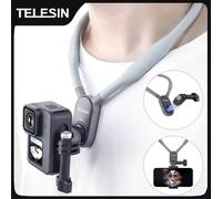 TELESIN Supporto per collo in silicone per GoPro Hero 13 12 11 10 9 8 Insta360 DJI Osmo Action Smartphone Accessori per azioni magnetiche