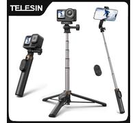 TELESIN Telecomando Wireless Bluetooth Selfie Stick Treppiede per DJI OSMO Action 4 5pro 6 360 Gopro 9 10 11 12 13 Smartphone