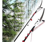 Teleskop-Baumschere, professionelle Teleskop-Stangensäge mit ausziehbarer Höhe, Garten-Astschere, ausziehbare Baumschere Zum Schneiden von Ästen und Blättern, 7 m / 24 Fuß