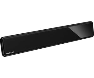 TELESTAR ANTENNA 12 LTE - Antenna attiva Digitale Terrestre, piatta, 35 dB | Design piatto tipo soundbar, con amplificatore, filtro LTE, alimentazione tramite ricevitore (5 V) o alimentatore