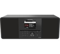 TELESTAR TOP 300 - DAB+/Internet Radio con lettore CD (stereo, 2 × 15 W, servizi di streaming, funzione di trasmissione/ricezione Bluetooth, registrazione USB, sistema di allarme di emergenza) - Nero