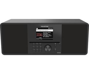 TELESTAR TOP 300 - Radio DAB+/Internet con lettore CD (stereo, 2 × 15 W, servizi di streaming, Bluetooth Audio-Streaming & funzione di invio, registrazione USB, sistema di emergenza) - Nero