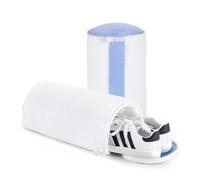 Teletrogy 2 Pezzi Sacchetti per Scarpe Lavanderia Sacchetto Scarpe con Cerniera Nascosta, Pulizia a 360° Tutto Campo, Riutilizzabile e Anti-Deformazione per Sacchetto Scarpe Lavatrice, Bianco