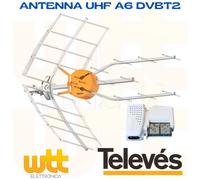 Televes Antenna Amplificata UHF Guadagno Automatico Boss Tech e T-Force