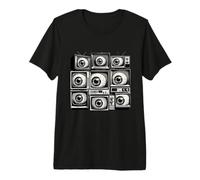 Televisione Occhi Strani Bulbi Oculari Punk Gotico Weirdcore Maglietta Premium
