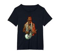 Televisore Joe Strummer The Clash in Diretta Maglietta, Donna Plus-Size, Nero, 2X