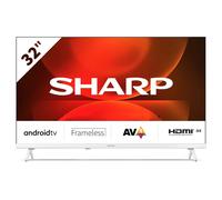 Televisore SMART TV Sharp 32" LED HD DVB-T2 Android 32FH2EA FRAMELESS Bianco