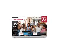 Thomson - 43 Pollici (109cm) 4K Ultra HD Bianco - Google TV - WLAN, HDR, Triple Tuner, USB, HDMI, DVB-C-S2-T2, AV IN, CI+, A+ Panel - 43UG4S14W - 2025