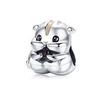 Teleye Braccialetto Charm Bead Piccolo Criceto Charm Fai da Te in Argento Sterling 925 Adatto a Collana Braccialetto Pandora, Braccialetto Europeo con ciondoli