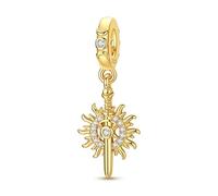 Teleye Ciondolo a forma di spada del dio del sole dorato, in argento, compatibile con braccialetti quotidiani