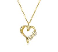 Teleye Collana con Ciondolo Cuore Eterno - Collana con Ciondolo Minimalista in Argento 925 per le Donne, Catena Regolabile