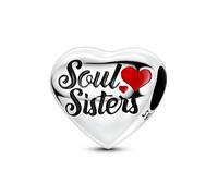 Teleye Soul Sisters Love Beads Charm, charm in argento compatibile con braccialetti quotidiani