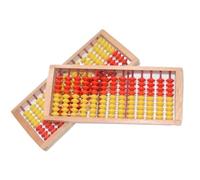Telframe Per Apprendimento 13 Colonna Abacus Legno Cinese 9 Perline Raccolta Strumenti Educativi Vecchio 2 pz Educazione Matematica