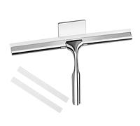 Telgoner Tergivetro da Bagno, Tergivetro per Doccia con Gancio in Acciaio Inox, Tergicristallo per Doccia Adatto a Pulire Vetri, Piastrelle, Finestre, Lavavetri Doccia con 2 Strisce di Silicone
