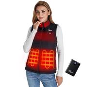 Telguua Gilet Riscaldato per Donna, Giubbotto Riscaldato 12000mAh 5V Giacca Riscaldata Elettrico 3 Livelli Di Temperatura, Lavabile Per Il Calore Interno Invernale, Attività All'Aperto