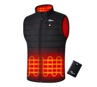 Telguua Gilet Riscaldato Uomo, Giubbotto Riscaldato Morbido e Caldo Elettrico con 3 Temperature, 12000mAh 5V Batteria, Giacca Riscaldata USB, Gilet Riscaldata per Attività Outdoor