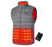Telguua Gilet Riscaldato Uomo, Giubbotto Riscaldato Morbido e Caldo Elettrico con 3 Temperature, 12000mAh 5V Batteria, Giacca Riscaldata USB, Gilet Riscaldata per Attività Outdoor