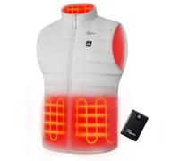Telguua Gilet Riscaldato Uomo, Giubbotto Riscaldato Morbido e Caldo Elettrico con 3 Temperature, 12000mAh 5V Batteria, Giacca Riscaldata USB, Gilet Riscaldata per Attività Outdoor